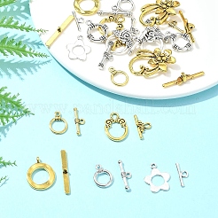 8 Styles Tibetan Style Alloy Toggle Clasps&nbsp;FIND-FS0002-43