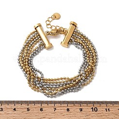 304 Stainless Steel Multi-strand Bracelets&nbsp;BJEW-C137-01GP