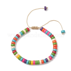 Synthetic Turquoise Beaded Bracelets Bead Bracelets&nbsp;BJEW-JB12066