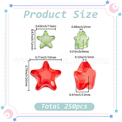 250Pcs 2 Styles Transparent Acrylic Beads&nbsp;TACR-SP0001-37