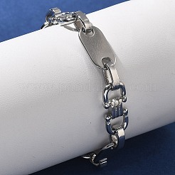 304 Stainless Steel Oval Link Chain Bracelets for Women Men&nbsp;BJEW-A033-04P