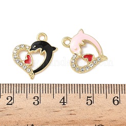 Alloy Enamel and Rhinestone Pendants&nbsp;FIND-C074-05KCG