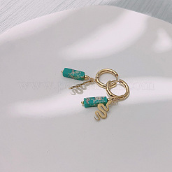 Natural Imperial Jasper Column Hoop Earrings&nbsp;IJ4503-3