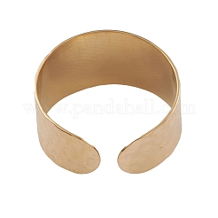 Ion Plating(IP) 304 Stainless Steel Textured Open Cuff Rings for Women&nbsp;RJEW-G285-67G