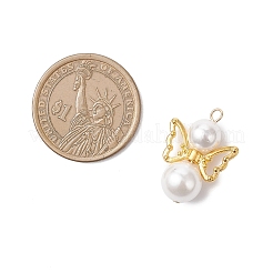 Round White Shell Pearl Pendants&nbsp;PALLOY-JF04379-01