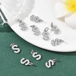 SHEGRACE Brass Micro Pave Clear Cubic Zirconia Pendants&nbsp;XGRQ29910-394P-S