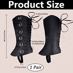 Imitation Leather & Iron Boot Cover&nbsp;AJEW-WH20005-20B