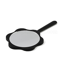 Plastic Flower-Edged Handheld Mirror&nbsp;AJEW-C049-01