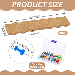6Pcs Rectangle Self-adhesive Cork Insulation Sheets&nbsp;AJEW-PH0008-02