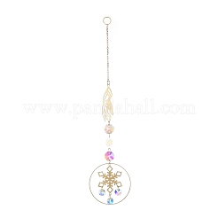 Brass Big Pendant Decorations&nbsp;HJEW-M005-01G-03