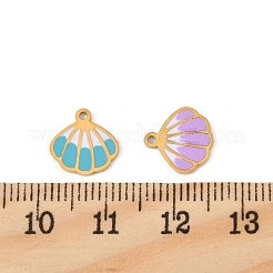 304 Stainless Steel Enamel Charms&nbsp;STAS-P396-17G-M