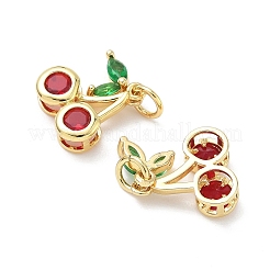 Brass Micro Pave Cubic Zirconia Charms&nbsp;KK-Z134-07G