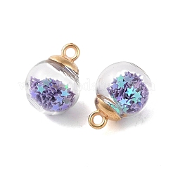 Glass Round Pendants&nbsp;GLAA-P063-01G-13