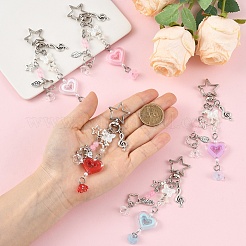 Alloy & Acrylic & Glass Pendant Decorations&nbsp;HJEW-YW00436-01