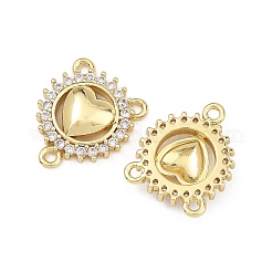 Brass Micro Pave Clear Cubic Zirconia Chandelier Component Links&nbsp;CU-B002-01G-C