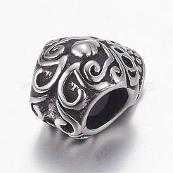 304 Stainless Steel European Beads&nbsp;STAS-P173-096AS