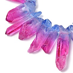 Two Tone Natural Quartz Crystal Beads Strands&nbsp;G-Z131-K01-07