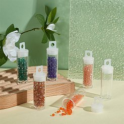 60Pcs Resin Bead Tubes with Hanging Cap&nbsp;CON-BC0007-69