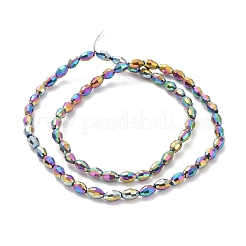 Electroplate Glass Beads Strands&nbsp;EGLA-J013-4X6mm-F15