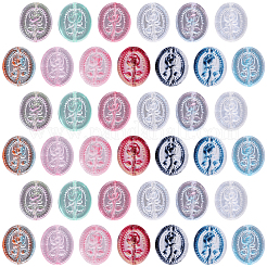 52Pcs 13 Colors Baking Paint Transparent Glass Beads&nbsp;GLAA-SC0003-18