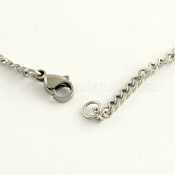 Tarnish Resistant 304 Stainless Steel Curb Chain Necklaces&nbsp;NJEW-R223-04