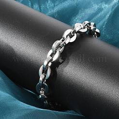 304 Stainless Steel Oval Link Chain Bracelets for Women Men&nbsp;BJEW-F488-62P