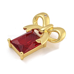 Rack Plating Brass Micro Pave Cubic Zirconia Pendants&nbsp;KK-I718-14G-03