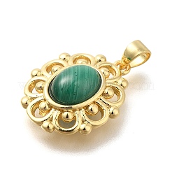 Natural Malachite Pendants&nbsp;G-K381-01G-02