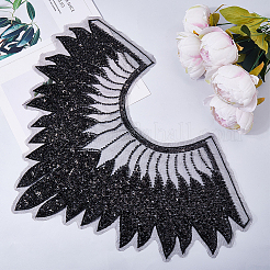 Polyester Glitter Computerized Embroidery Collar Trim&nbsp;DIY-WH20002-206A