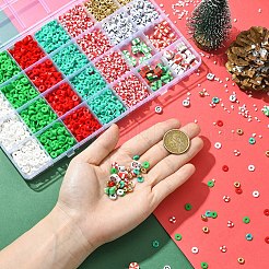 Christmas DIY Handmade Polymer Clay & Acrylic & CCB Plastic Beads Findings Kits&nbsp;DIY-YW0017-62