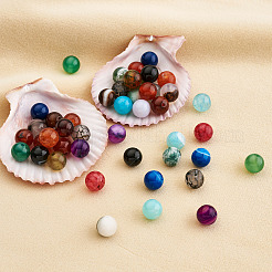 225Pcs 15 Style Natural Agate Round Beads&nbsp;G-TA0001-36