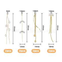 8Pcs 4 Style Brass Big Pendants&nbsp;KK-FH0005-88