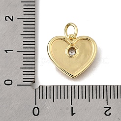 Brass Micro Pave Cubic Zirconia Pendants&nbsp;KK-U072-01B-G