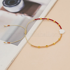 Glass Seed Beads Braided Bead Bracelets&nbsp;QU5327