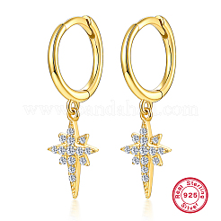 S925 Silver Star Earrings with Zirconia&nbsp;IY6510-1