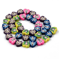 Handmade Polymer Clay Beads Strands&nbsp;CLAY-N008-005