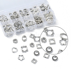 100Pcs 10 Styles Tibetan Style Alloy Bead Frames&nbsp;TIBEB-YW0001-27