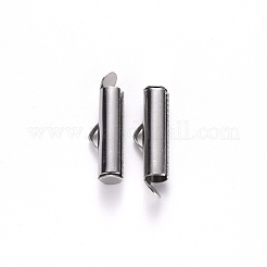 Non-Tarnish 304 Stainless Steel Slide On End Clasp Tubes&nbsp;X-STAS-S115-01E-P