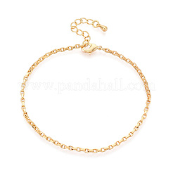 Brass Cable Chain Bracelets for Women&nbsp;BJEW-N032-08C-G