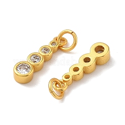 Brass Micro Pave Cubic Zirconia Charms&nbsp;KK-K364-43G