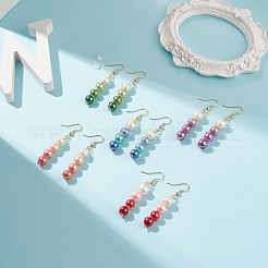 Glass Pearl Dangle Earrings&nbsp;EJEW-JE05035