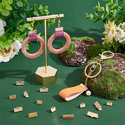 80Pcs 4 Style Brass Ribbon Crimp Ends&nbsp;FIND-PH0007-12