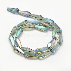 Full Rainbow Plated Faceted teardrop&nbsp;X-EGLA-J096-FR05