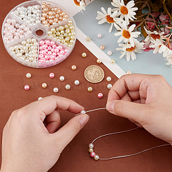 300Pcs 6 Colors Glass Pearl Beads&nbsp;HY-PH0001-13