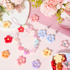 32Pcs 8 Colors Resin Pendants&nbsp;RESI-SP0001-15