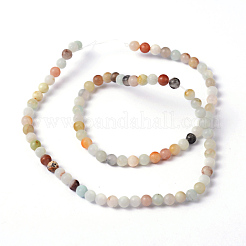 Natural Flower Amazonite Beads Strands&nbsp;G-D608-4mm