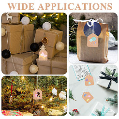 500Pcs Kraft Paper Blank Price Tags with Cord&nbsp;CDIS-WH0027-17