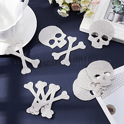 6 Sets Skull Bone Glitter Rhinestone&nbsp;DIY-FH0003-71