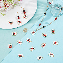 40Pcs 4 Styles Alloy Enamel Pendants&nbsp;ENAM-PH0003-06