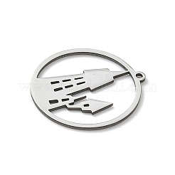201 Stainless Steel Pendants&nbsp;STAS-G366-02P-10